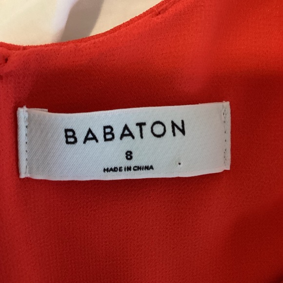 BABATON Patricio Mini Dress Womens 8 Red A-Line Silhouette Career Luxury Classic - Picture 9 of 16